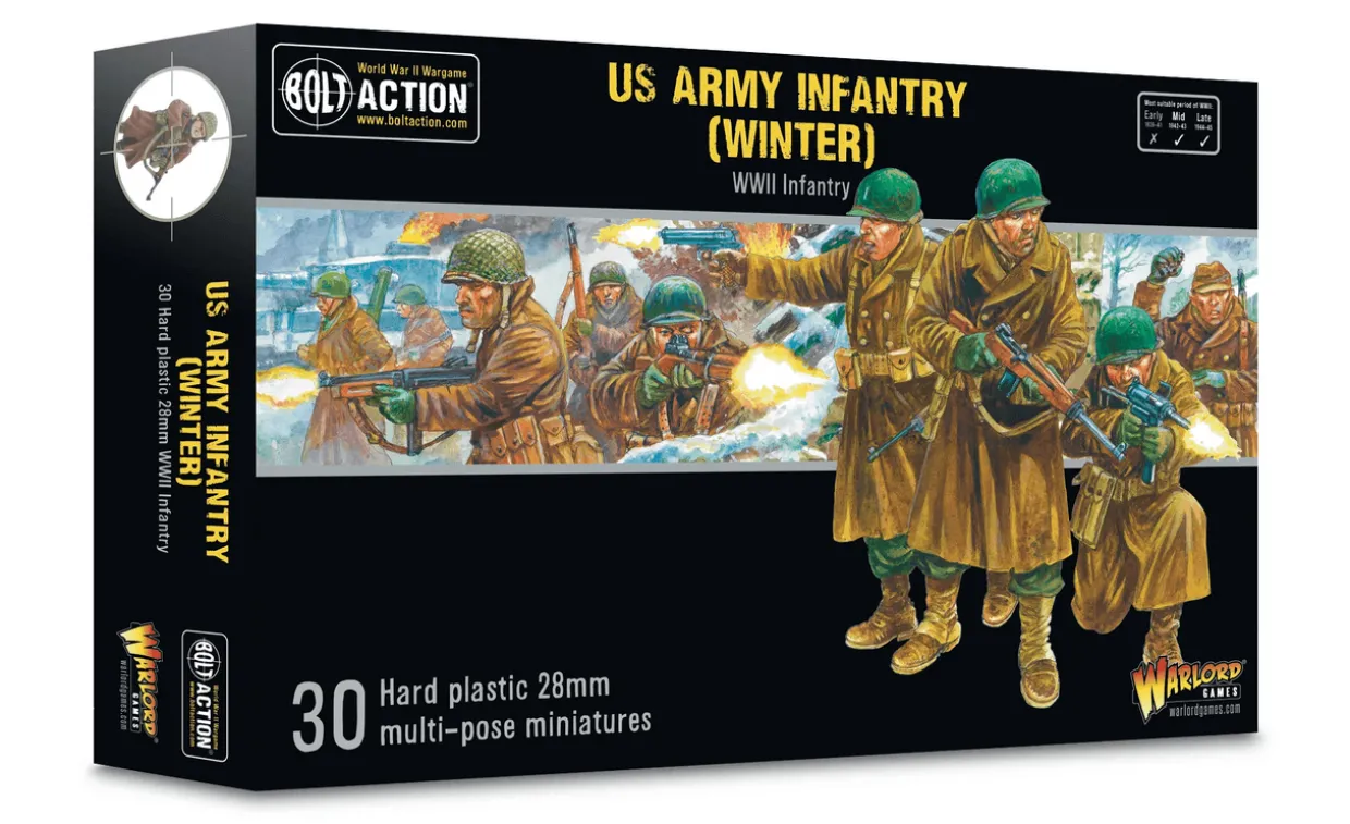 Warlord Games 28mm Bolt Action - US Forces - Army Infantry in Winter Uniform 1942-1945