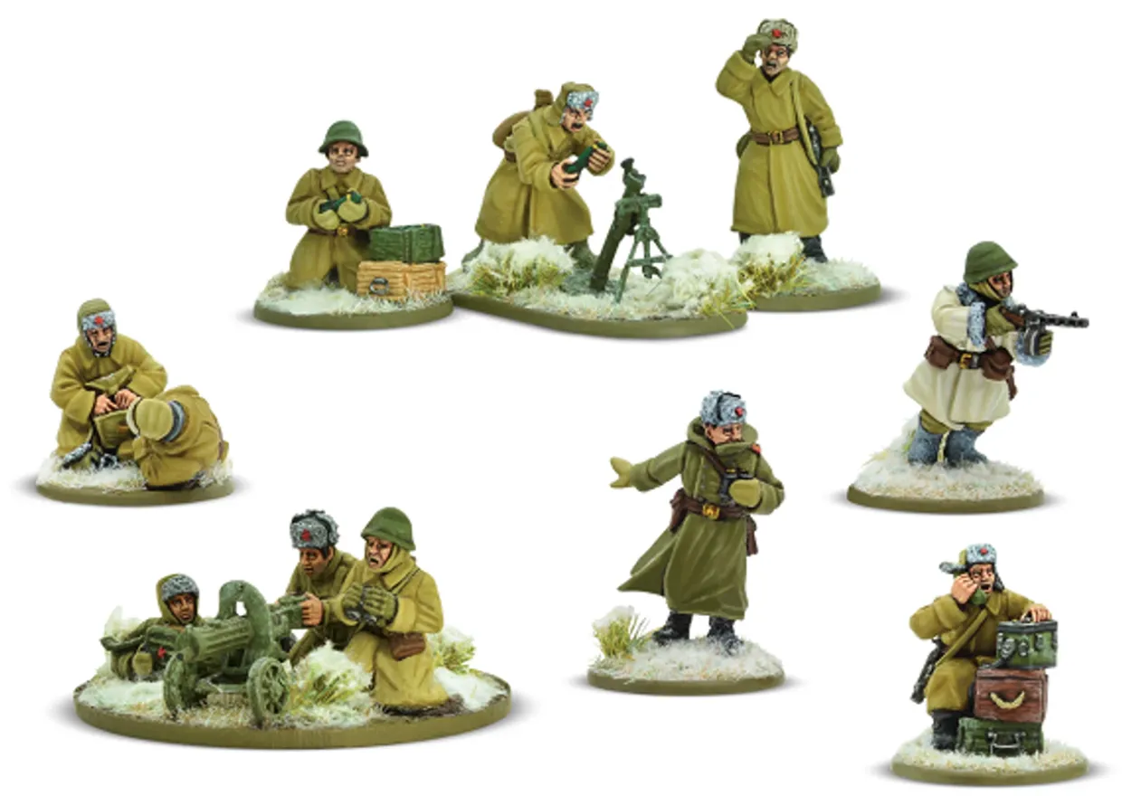 Warlord Games 28mm Bolt Action - Soviet Forces - Army Support Group in Winter Uniform