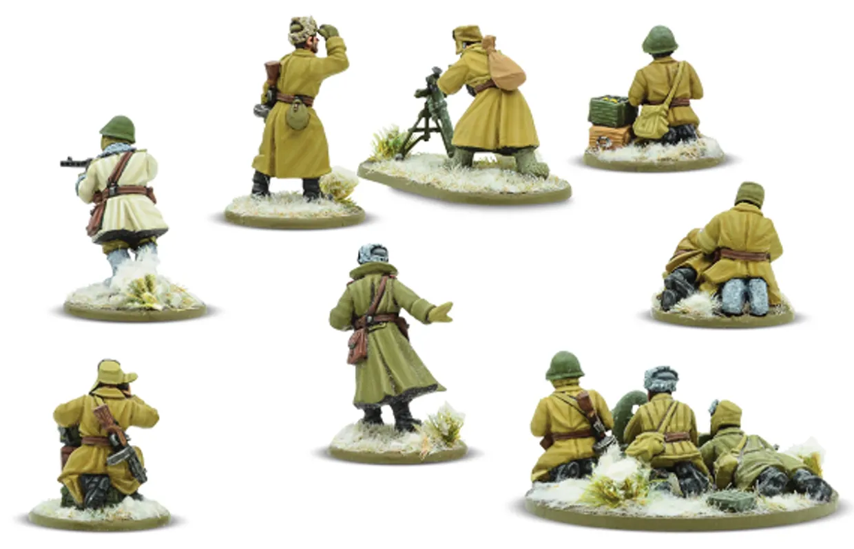 Warlord Games 28mm Bolt Action - Soviet Forces - Army Support Group in Winter Uniform