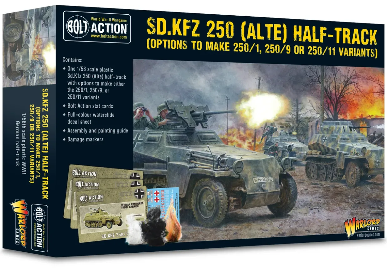 Warlord Games 28mm Bolt Action - German Forces - Sd.Kfz.250 Alte Half-Track - 250/1, 250/9, or 250/11