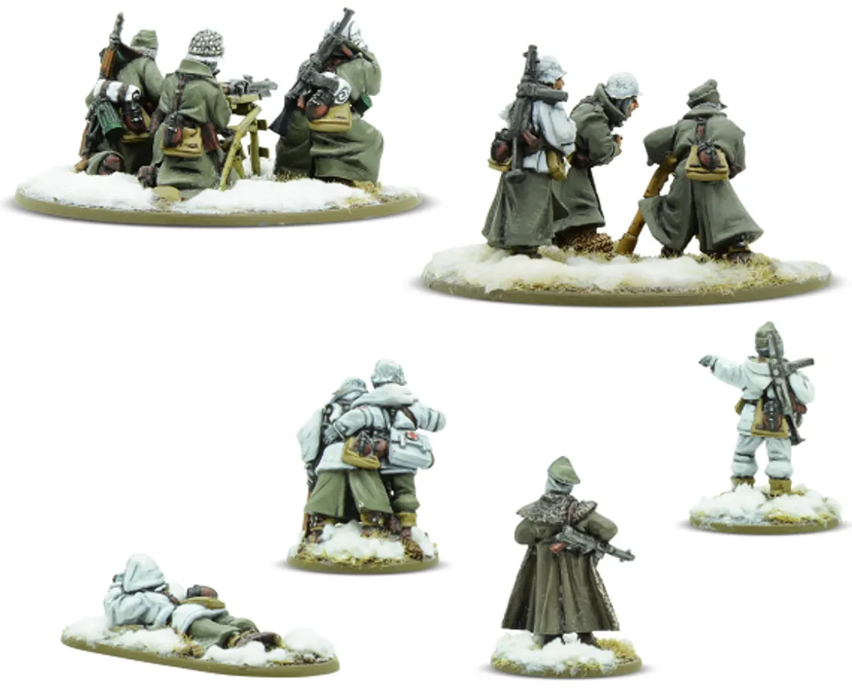 Warlord Games 28mm Bolt Action - German Forces - German Army Support Group in Winter Uniform