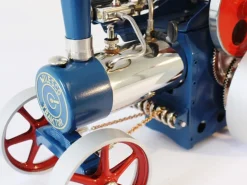 Wilesco D405 Live Steam Traction Engine Blue and Red