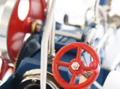 Wilesco D405 Live Steam Traction Engine Blue and Red