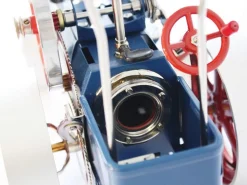 Wilesco D405 Live Steam Traction Engine Blue and Red