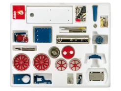 Wilesco D415 Live Steam Traction Engine Kit Red and Blue