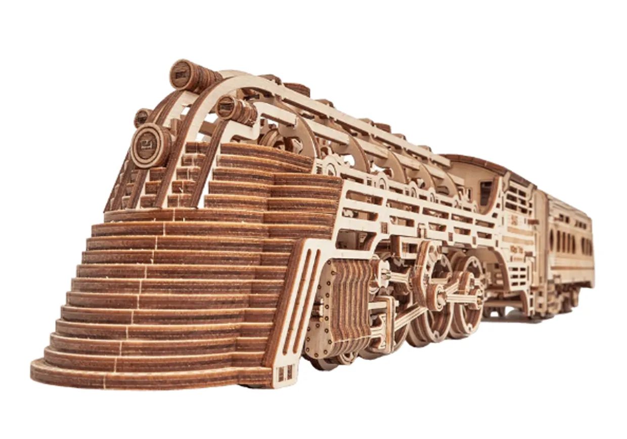 Wood Trick Atlantic Express Steam Train 3D Wooden Model Kit