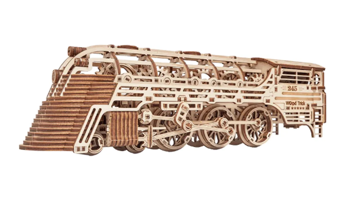 Wood Trick Atlantic Express Steam Train 3D Wooden Model Kit