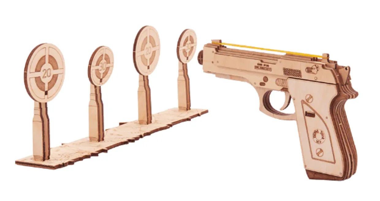 Wood Trick Gun M1 3D Wooden Model Kit