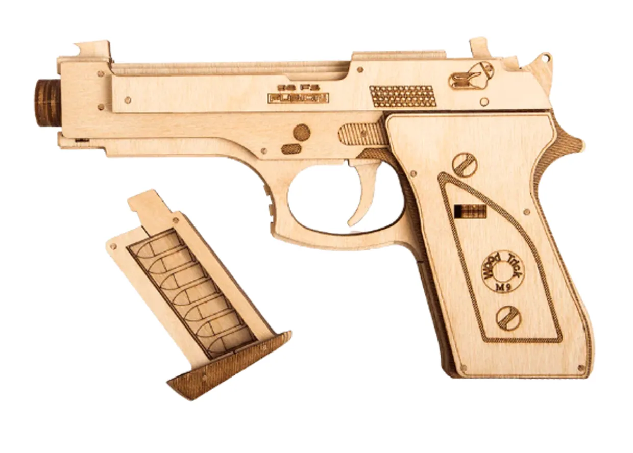 Wood Trick Gun M1 3D Wooden Model Kit