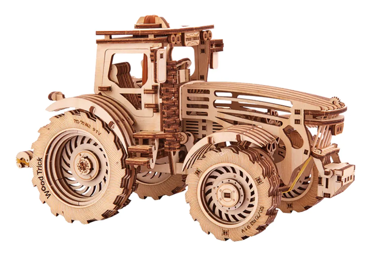 Wood Trick Tractor 3D Wooden Model Kit