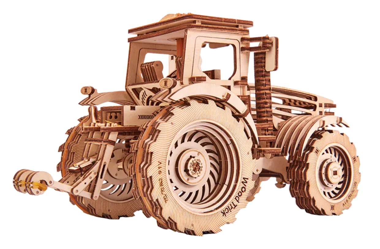 Wood Trick Tractor 3D Wooden Model Kit