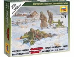 Zvezda 1/72 WWII Soviet Maxim MG with Crew (Winter Uniform)