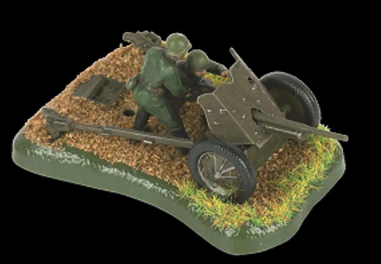 Zvezda 1/72 WWII Soviet 45mm Anti-Tank Unit with Crew